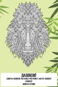 Libro da colorare per adulti per penne e matite colorate - Meno di 10 euro - Animale - Babbuino