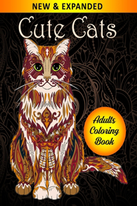 Cute Cats Adults Coloring Book