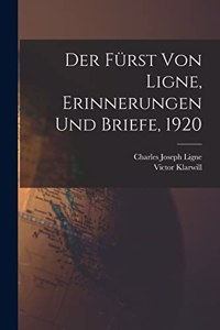 Fürst von Ligne, Erinnerungen und Briefe, 1920