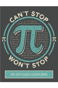 Pi Can't Stop Won't Stop 2019 - 2020 Teacher's Lesson Planner
