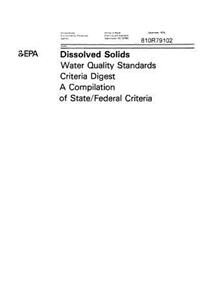 Dissolved Solids Water Quality Standards Criteria Digest A Compilation Of State Federal Criteria