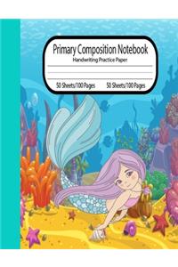Composition notebook Mermaid Handwriting Practice - 8.5