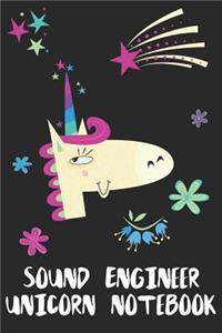 Sound Engineer Unicorn Notebook