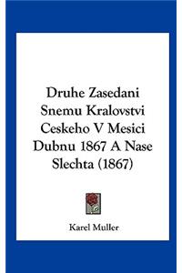 Druhe Zasedani Snemu Kralovstvi Ceskeho V Mesici Dubnu 1867 a Nase Slechta (1867)