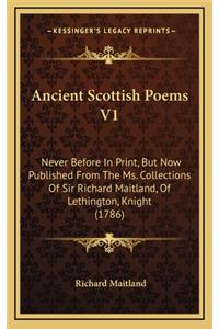 Ancient Scottish Poems V1