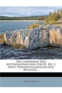 Die Chroniken Der Mittelrheinischen Stadte