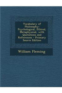 Vocabulary of Philosophy