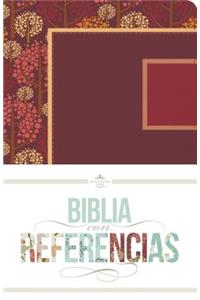 RVR 1960 Biblia con Referencias, otoñal, frambuesa/rosado símil piel