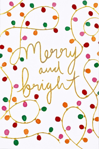Merry & Bright Small Boxed Holiday Cards (20 Cards, 21 Self-Sealing Envelopes)