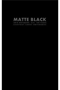 Matte Black Grid Notebook, 5x8, 100 Pages