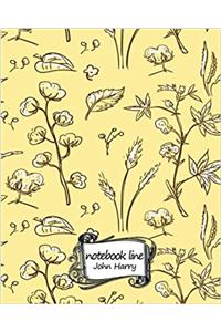 Cotton Plant Pattern Notebook