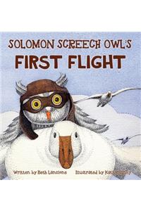 Solomon Screech Owl's First Flight