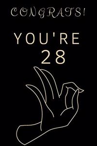 Congrats! you're 28