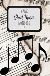 Blank Sheet Music Notebook