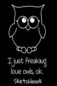 I Just Freaking Love Owls Ok Sketchbook