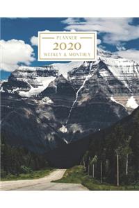 2020: Weekly and Monthly Planner/Calendar Jan 2020 - Dec 2020 Rocky Mountains Landscape