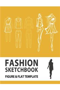 Fashion Sketchbook Figure & Flat Template