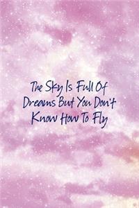 The Sky Is Full Of Dreams But You Don't Know How To Fly