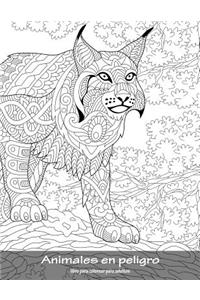 Animales en peligro libro para colorear para adultos 1