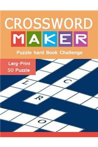 Crossword Maker Puzzle hard Book Challenge