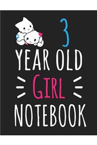 3 Year Old Girl Notebook