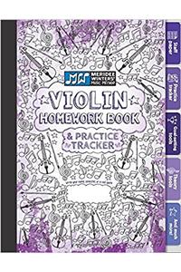 Violin Homework Book and Practice Tracker (Purple)