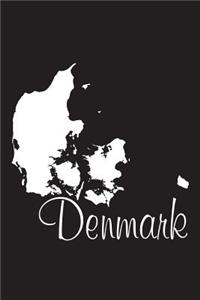 Denmark - Black Lined Notebook with Margins