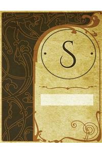 Monogram "s" Sketchbook: Blank Art Pad Notebook Journal