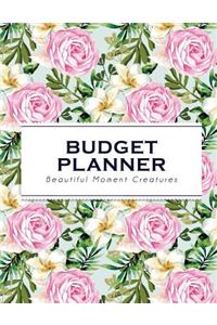 Budget Planner: Vintage Pink Rose 2018 Budget Planner - Monthly Bill Tracker for Family Budget Plan: Jumbo Size 8.5x11