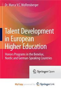 Talent Development in European Higher Education