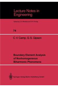 Boundary Element Analysis of Nonhomogeneous Biharmonic Phenomena