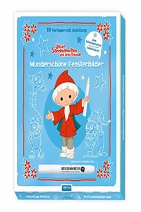 Trotsch Unser Sandmannnchen Mappe mit Vorlagen und Kreidemarker Wunderschone Fensterbilder mit Kreidemarker: Fensterbilder Vorlagen Kreidemarker Vorlagenmappe Fensterdeko