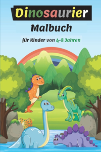 Dinosaurie Malbuch für Kinder von 4-8 Jahren