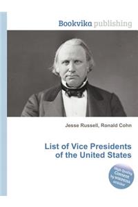 List of Vice Presidents of the United States