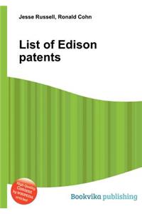 List of Edison Patents