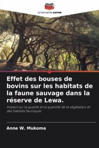 Effet des bouses de bovins sur les habitats de la faune sauvage dans la réserve de Lewa.