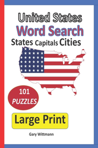 United States Word Search, States, Capitals, Cities