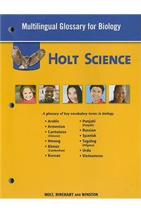 Holt Science Multilingual Glossary for Biology