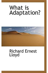 What Is Adaptation