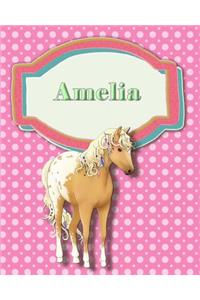 Handwriting and Illustration Story Paper 120 Pages Amelia