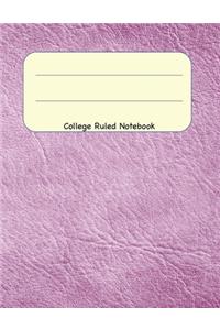 College Ruled Notebook