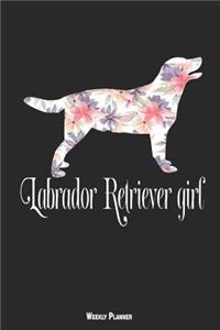 Labrador Retriever Girl Weekly Planner
