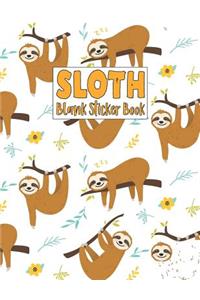 Sloth Blank Sticker Book