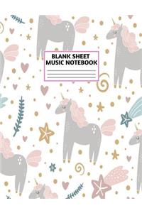 Blank Sheet Music Notebook
