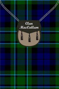 Clan MacCallum Tartan Journal/Notebook