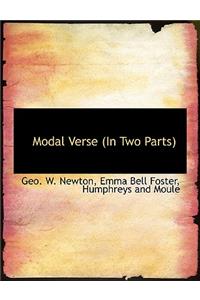 Modal Verse (in Two Parts)