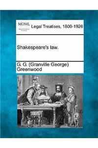 Shakespeare's Law.