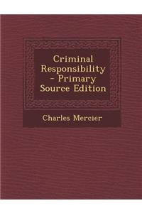 Criminal Responsibility