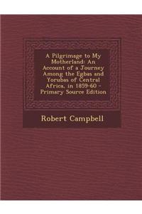 A Pilgrimage to My Motherland: An Account of a Journey Among the Egbas and Yorubas of Central Africa, in 1859-60 - Primary Source Edition