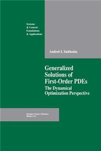 Generalized Solutions of First Order Pdes